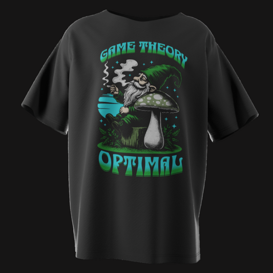 Game Theory Optimal Poker T-Shirt – Smoking Gnome Graphic Tee for Players & Grinders | Tilted Felt Apparel