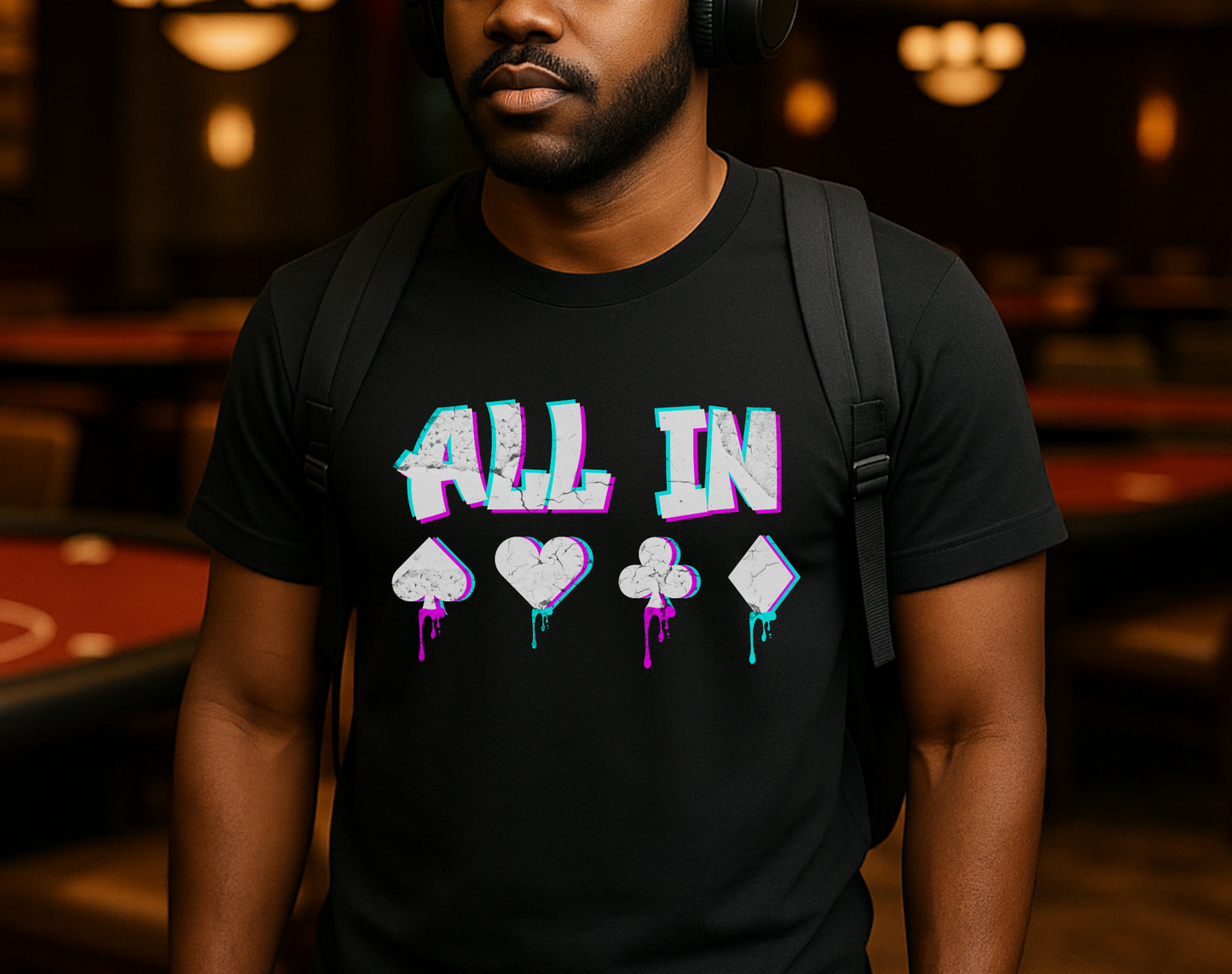 ALL IN Poker T-Shirt β Graffiti Style