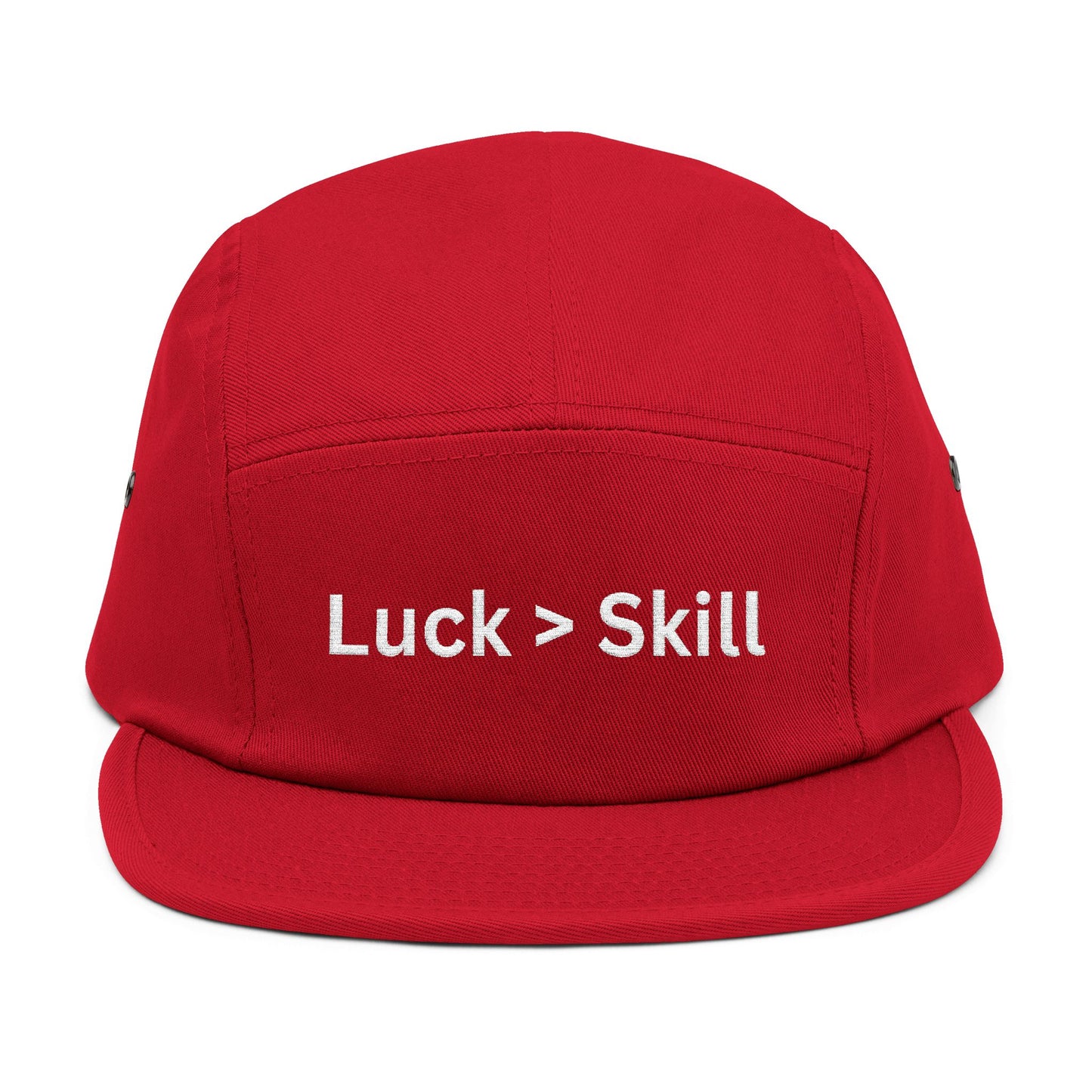 Luck > Skill Poker Hat – Minimalist Poker Cap for Grinders Who Know Variance | Tilted Felt Collection