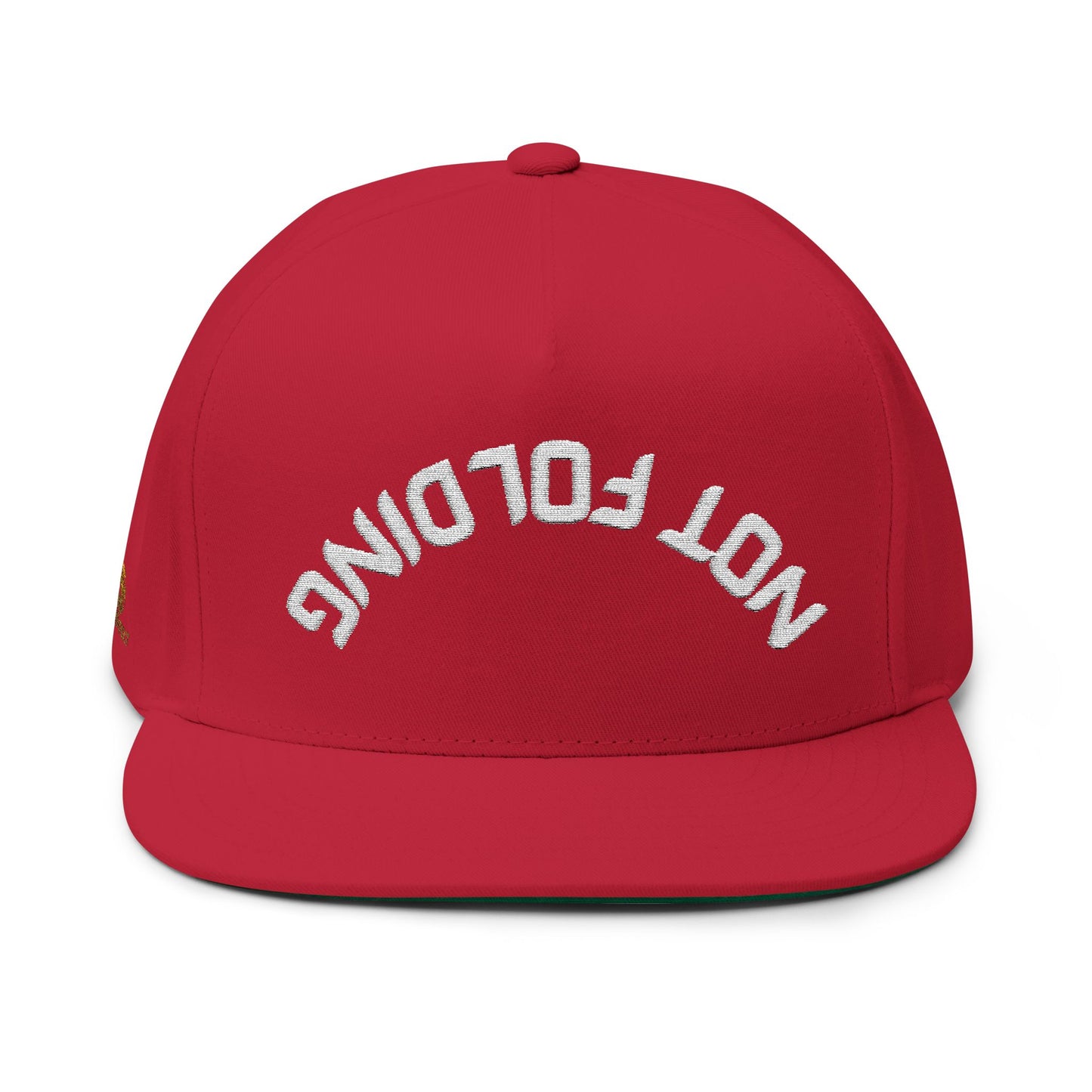 Not Folding Snapback Cap – Embroidered Hat for Confident Grinders | Tilted Felt Headwear Collection