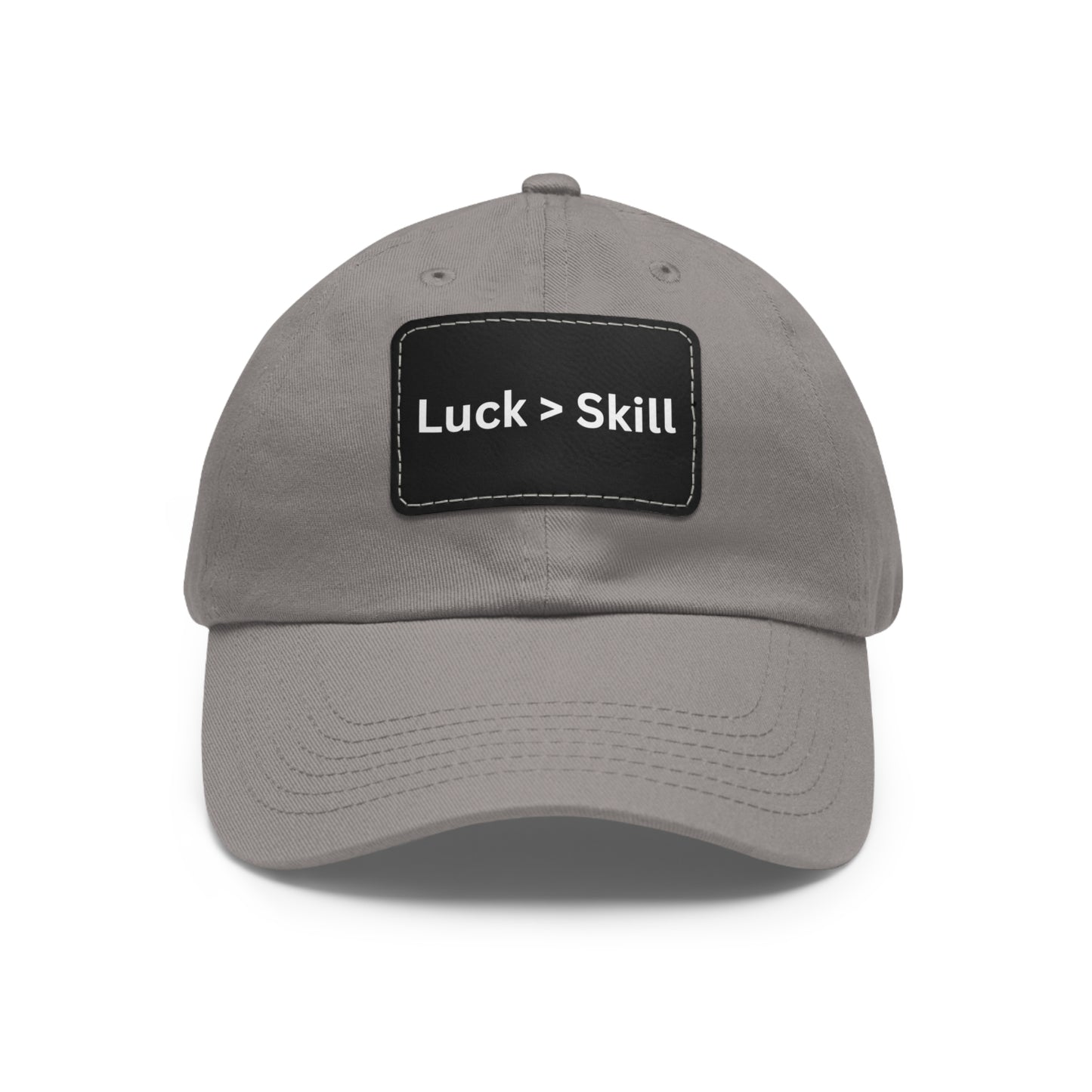 Luck > Skill Poker Dad Hat – Minimalist Poker Hat for Lucky Grinders | Tilted Felt Apparel Collection