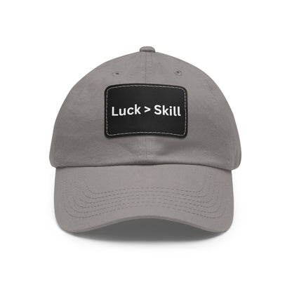Luck > Skill Poker Dad Hat – Minimalist Poker Hat