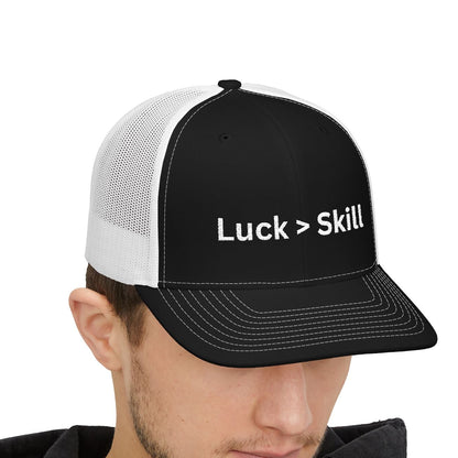 Luck > Skill Poker Trucker Hat – Classic Mesh Back Cap