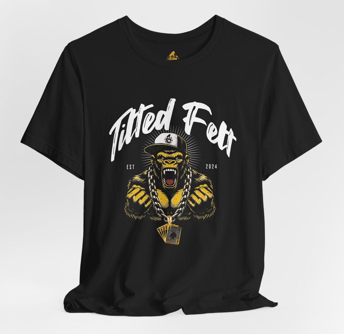 Tilted Felt “Poker Gorilla” Graphic Tee – Premium Poker Streetwear for Players Who Bring the Heat | Tilted Felt Apparel