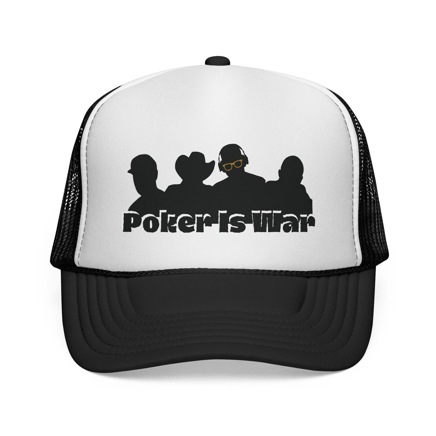 Poker Is War Trucker Hat – Classic Poker Player Snapback | Tilted Felt Headwear Collection