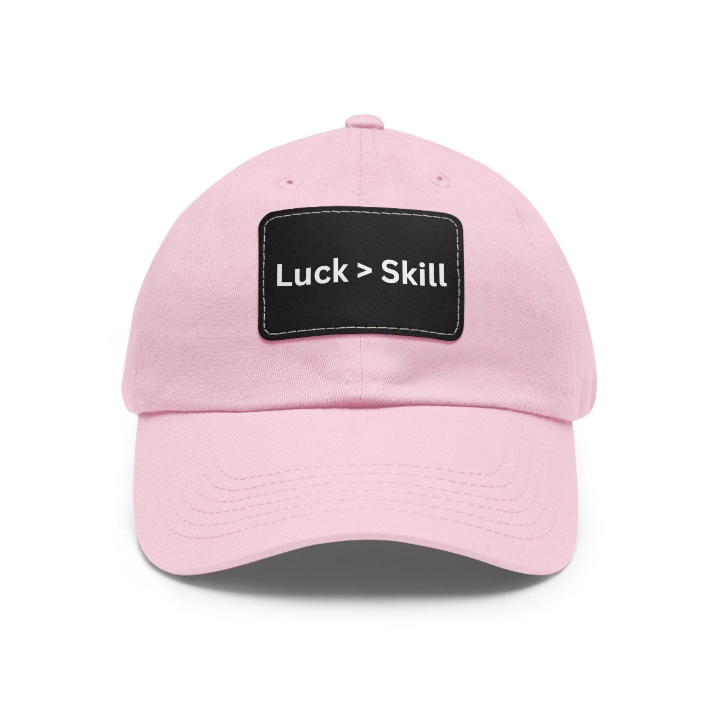 Luck > Skill Poker Dad Hat – Minimalist Poker Hat for Lucky Grinders | Tilted Felt Apparel Collection