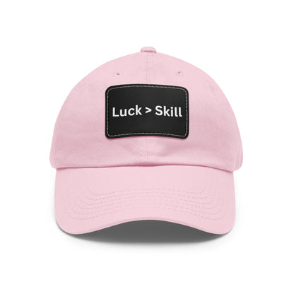 Luck > Skill Poker Dad Hat – Minimalist Poker Hat
