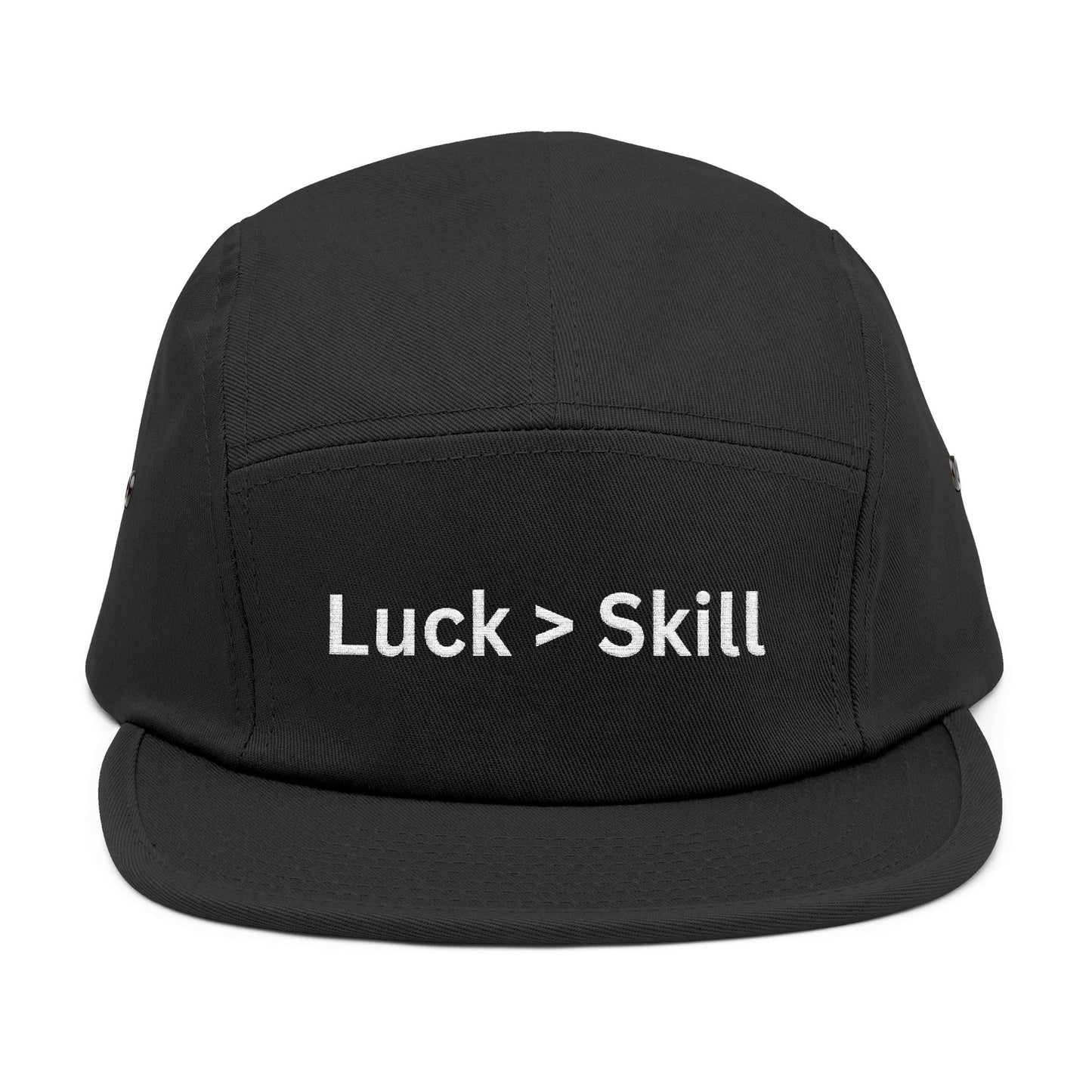 Luck > Skill Poker Hat – Minimalist Poker Cap for Grinders Who Know Variance | Tilted Felt Collection