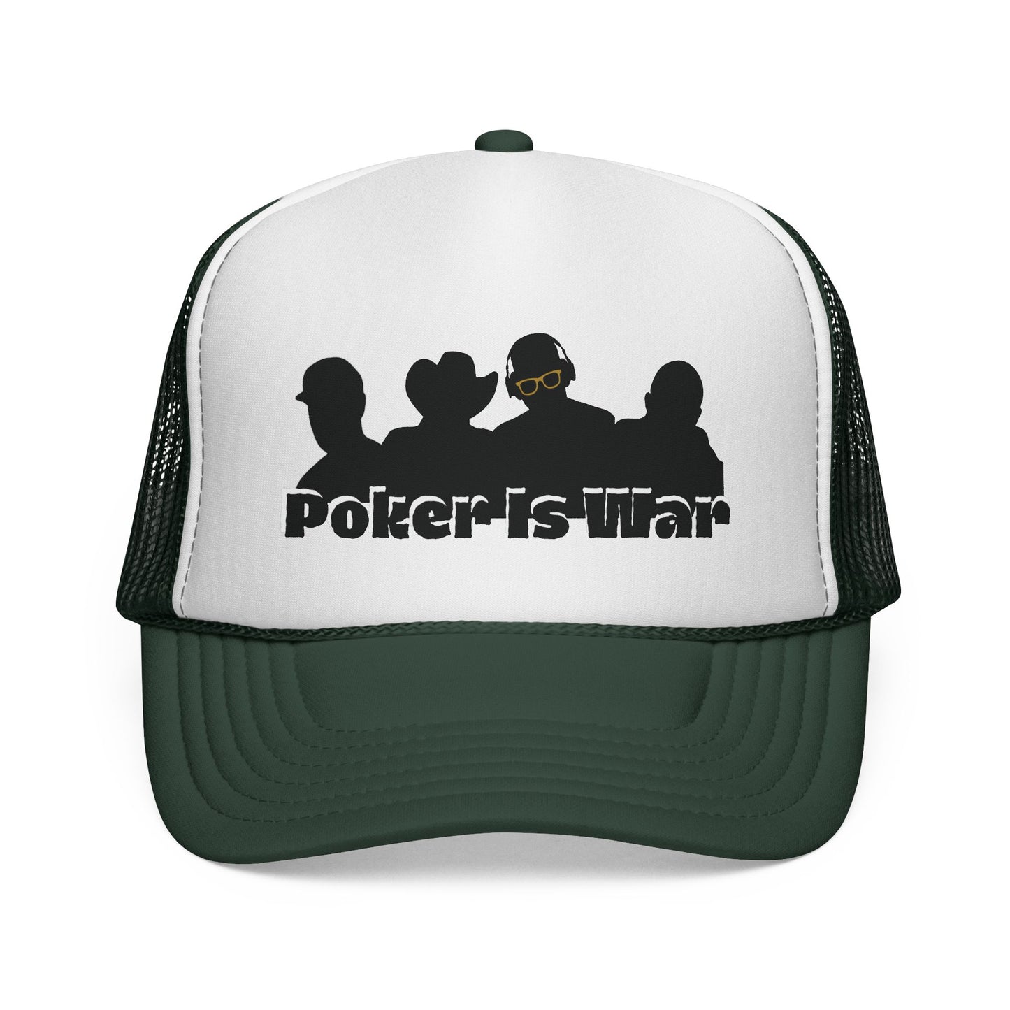 Poker Is War Trucker Hat – Classic Poker Player Snapback | Tilted Felt Headwear Collection