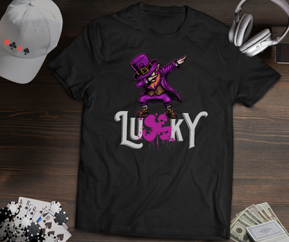 Lucky Dabbing Leprechaun Poker T-Shirt