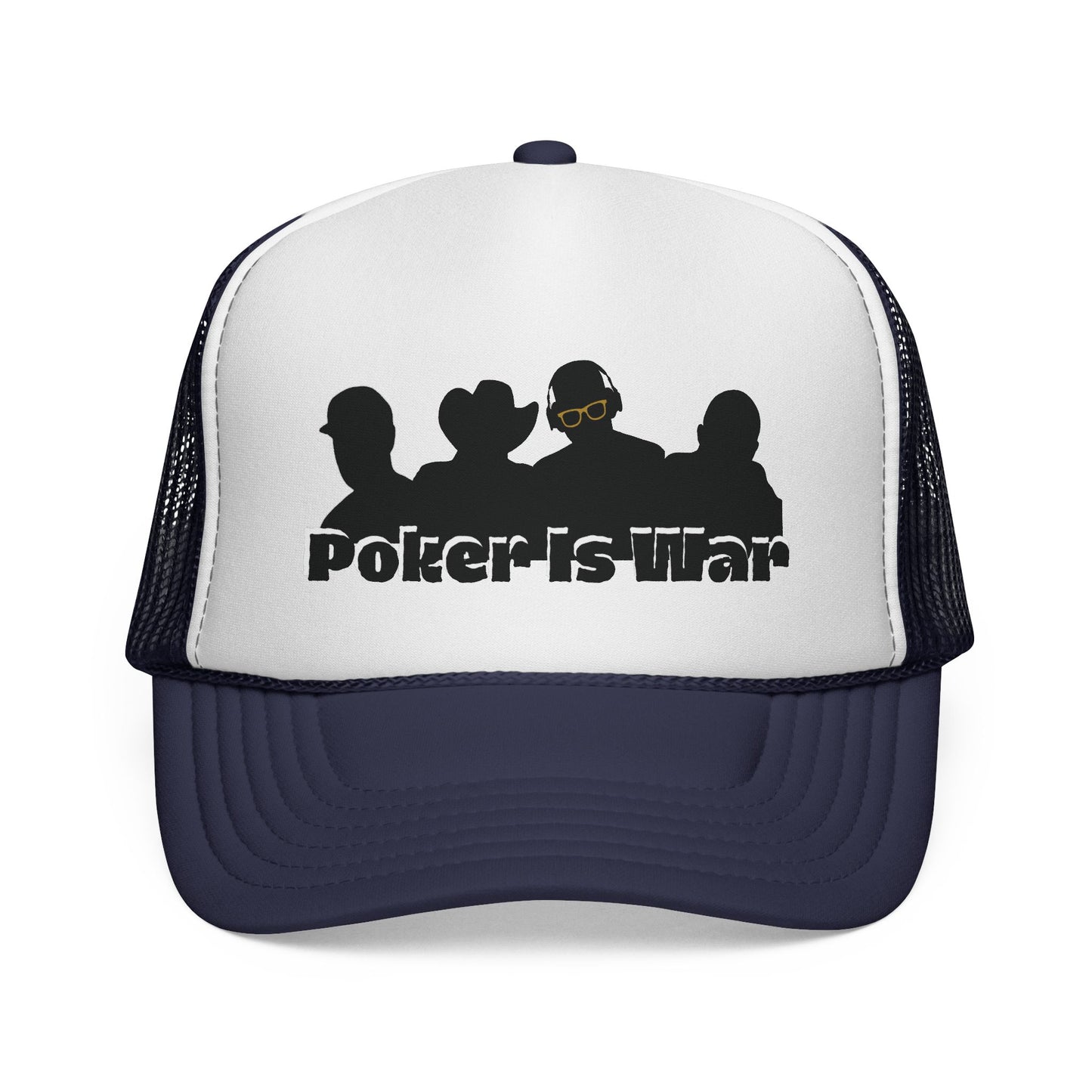 Poker Is War Trucker Hat – Classic Poker Player Snapback | Tilted Felt Headwear Collection