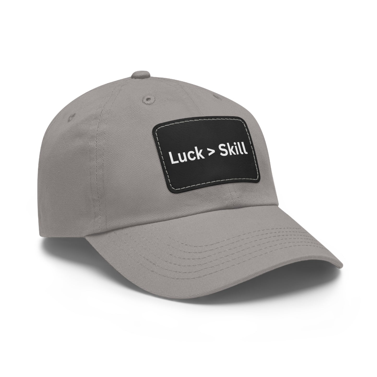 Luck > Skill Poker Dad Hat – Minimalist Poker Hat for Lucky Grinders | Tilted Felt Apparel Collection