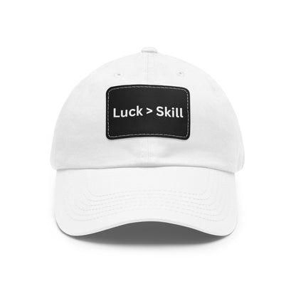 Luck > Skill Poker Dad Hat – Minimalist Poker Hat