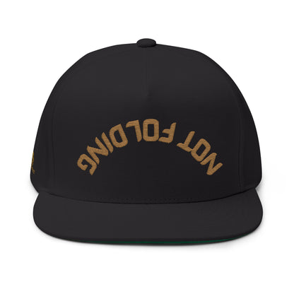 Not Folding Snapback Cap – Embroidered Hat