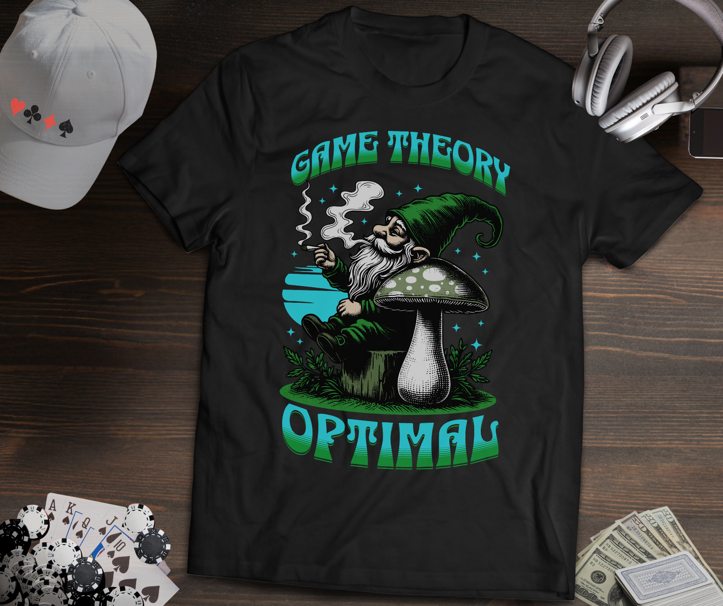 Game Theory Optimal Poker T-Shirt – Smoking Gnome