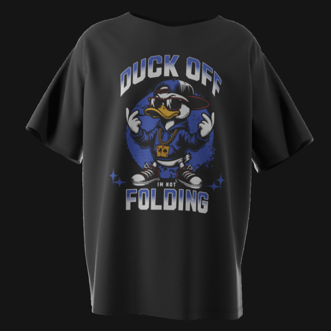 Duck Off Poker T-Shirt – Funny Pocket Deuces Poker Tee | Tilted Felt Streetwear
