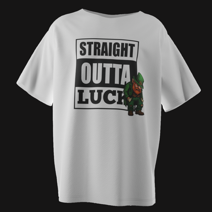 Straight Outta Luck Poker T-Shirt – Funny Leprechaun