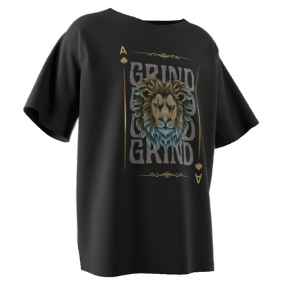 Grind Grind Grind Poker T-Shirt – Lion Inspirational