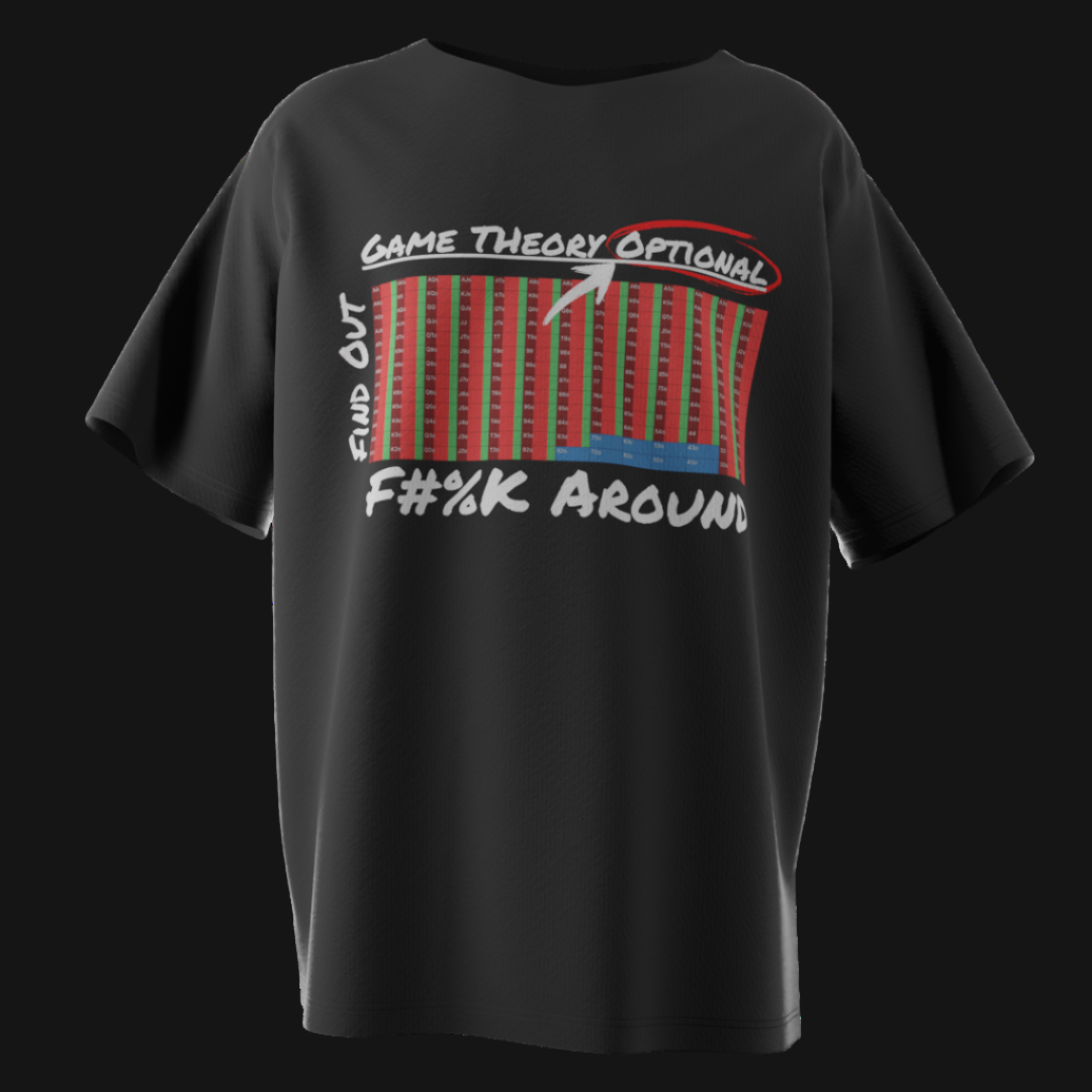 F#%K Around Find Out Poker T-Shirt – Funny Anti-GTO Poker Tee for Cash Game & Tournament Players | Tilted Felt Apparel