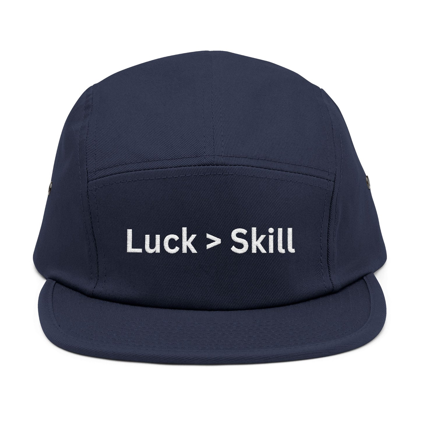 Luck > Skill Poker Hat – Minimalist Poker Cap for Grinders Who Know Variance | Tilted Felt Collection