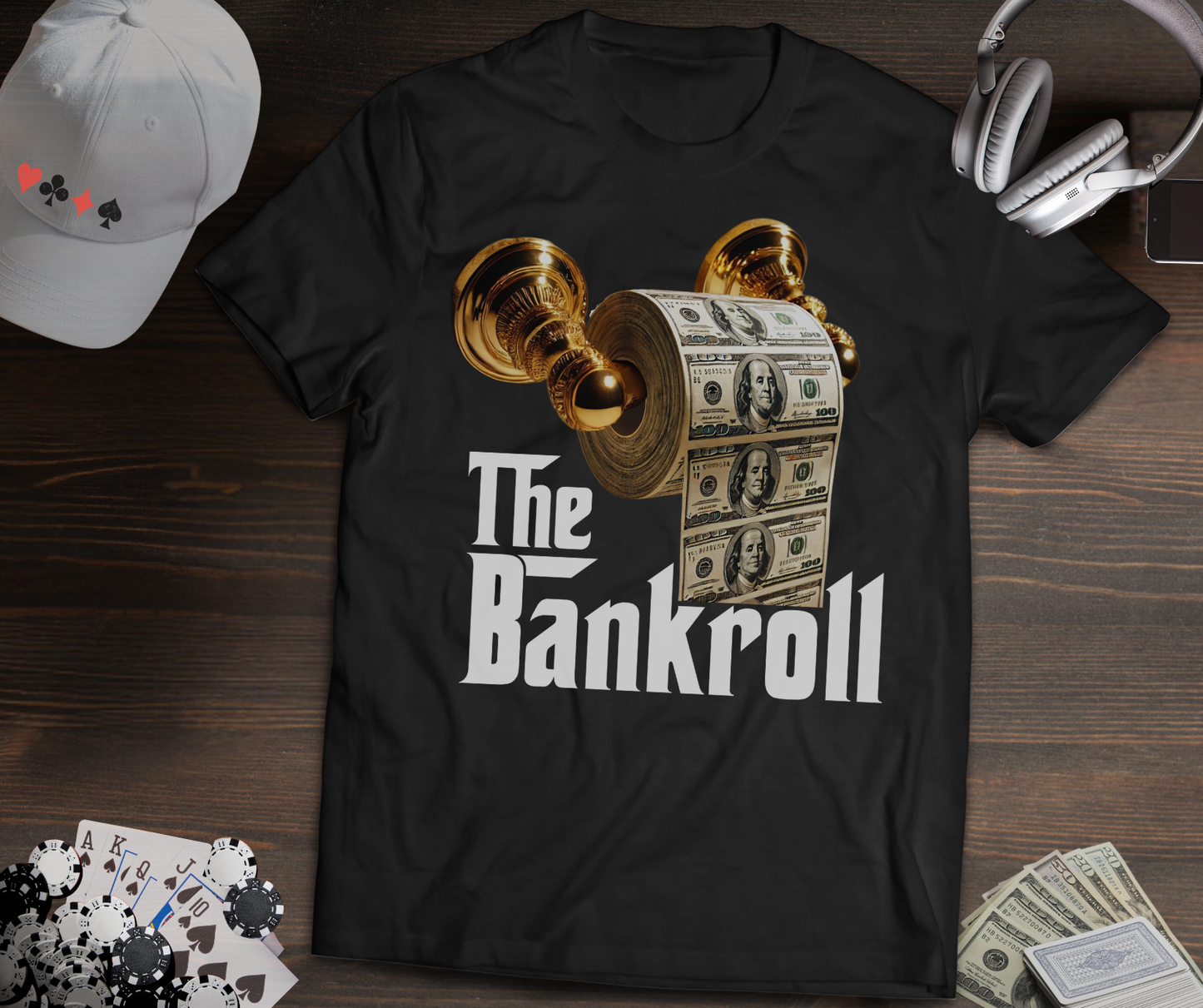The Bankroll Poker T-Shirt – Funny Godfather-Inspired