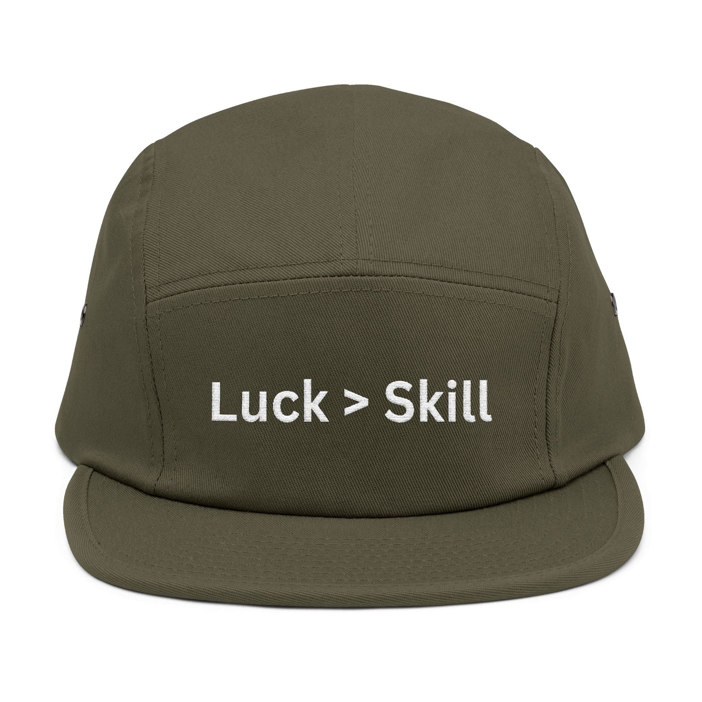 Luck > Skill Poker Hat – Minimalist Poker Cap for Grinders Who Know Variance | Tilted Felt Collection