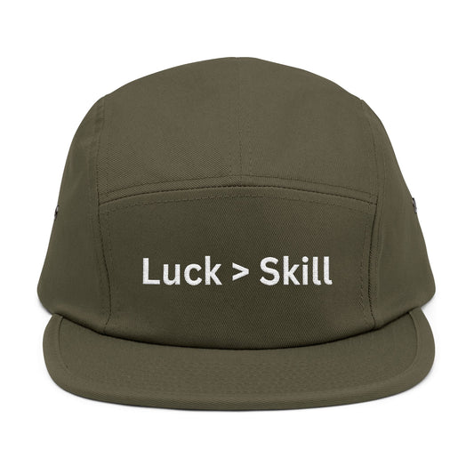 Luck > Skill Poker Hat – Minimalist Poker Cap for Grinders Who Know Variance | Tilted Felt Collection