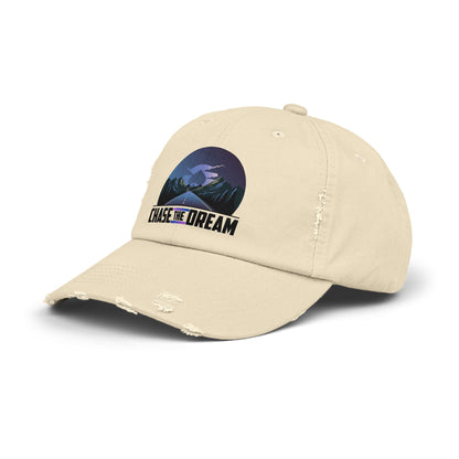 Chase The Dream Distressed Dad Hat – Motivational Poker Cap