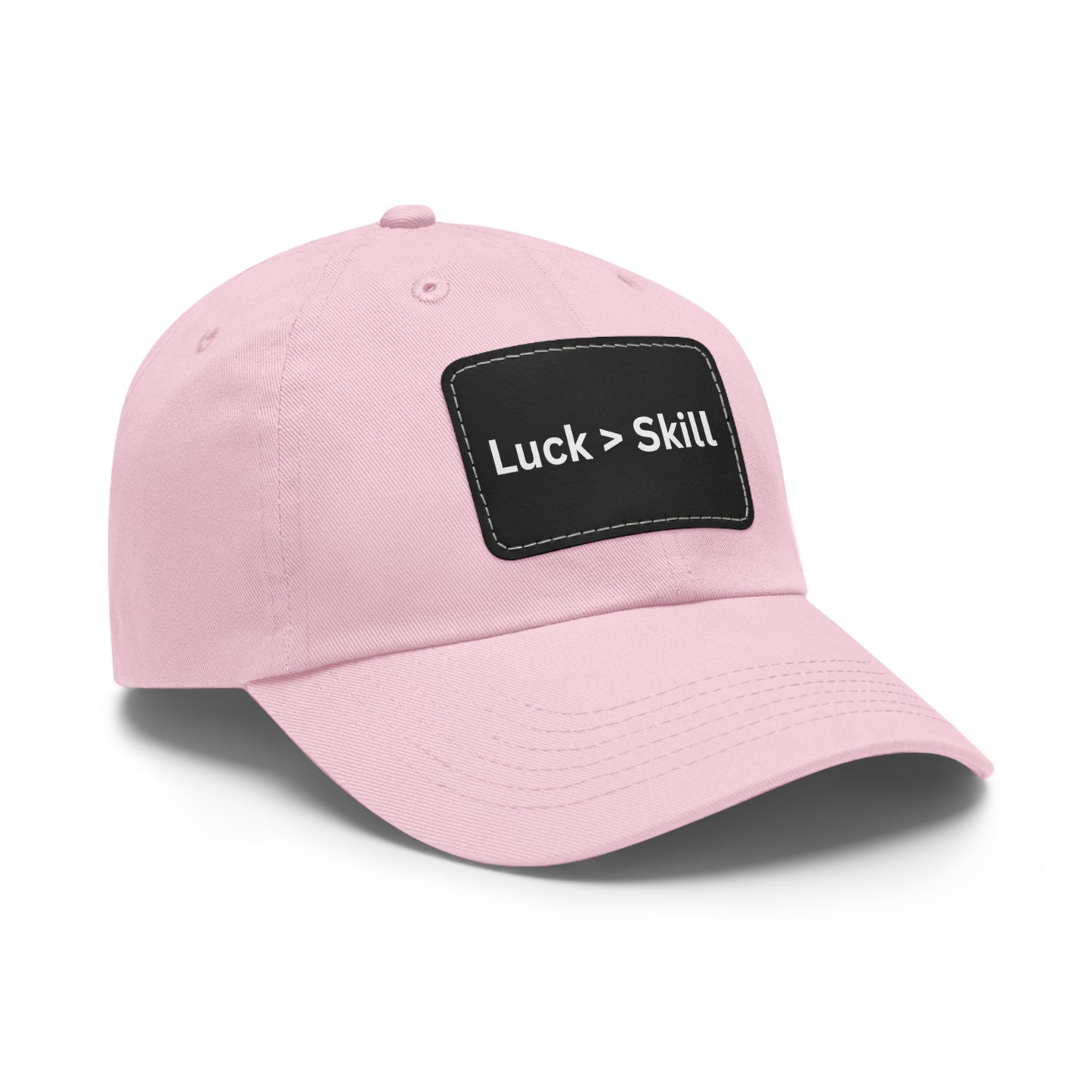 Luck > Skill Poker Dad Hat – Minimalist Poker Hat for Lucky Grinders | Tilted Felt Apparel Collection