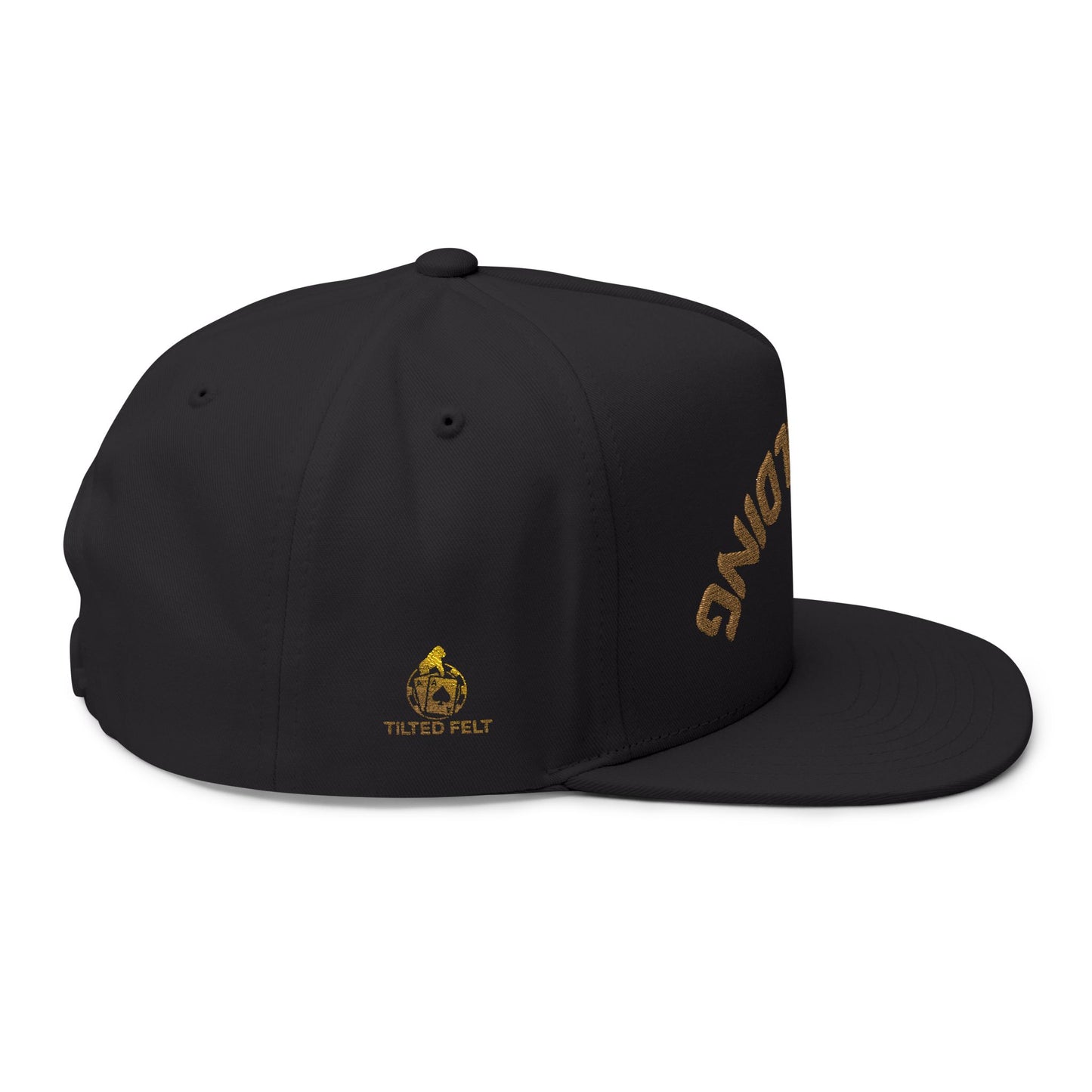 Not Folding Snapback Cap – Embroidered Hat for Confident Grinders | Tilted Felt Headwear Collection