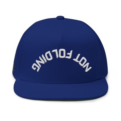 Not Folding Snapback Cap – Embroidered Hat