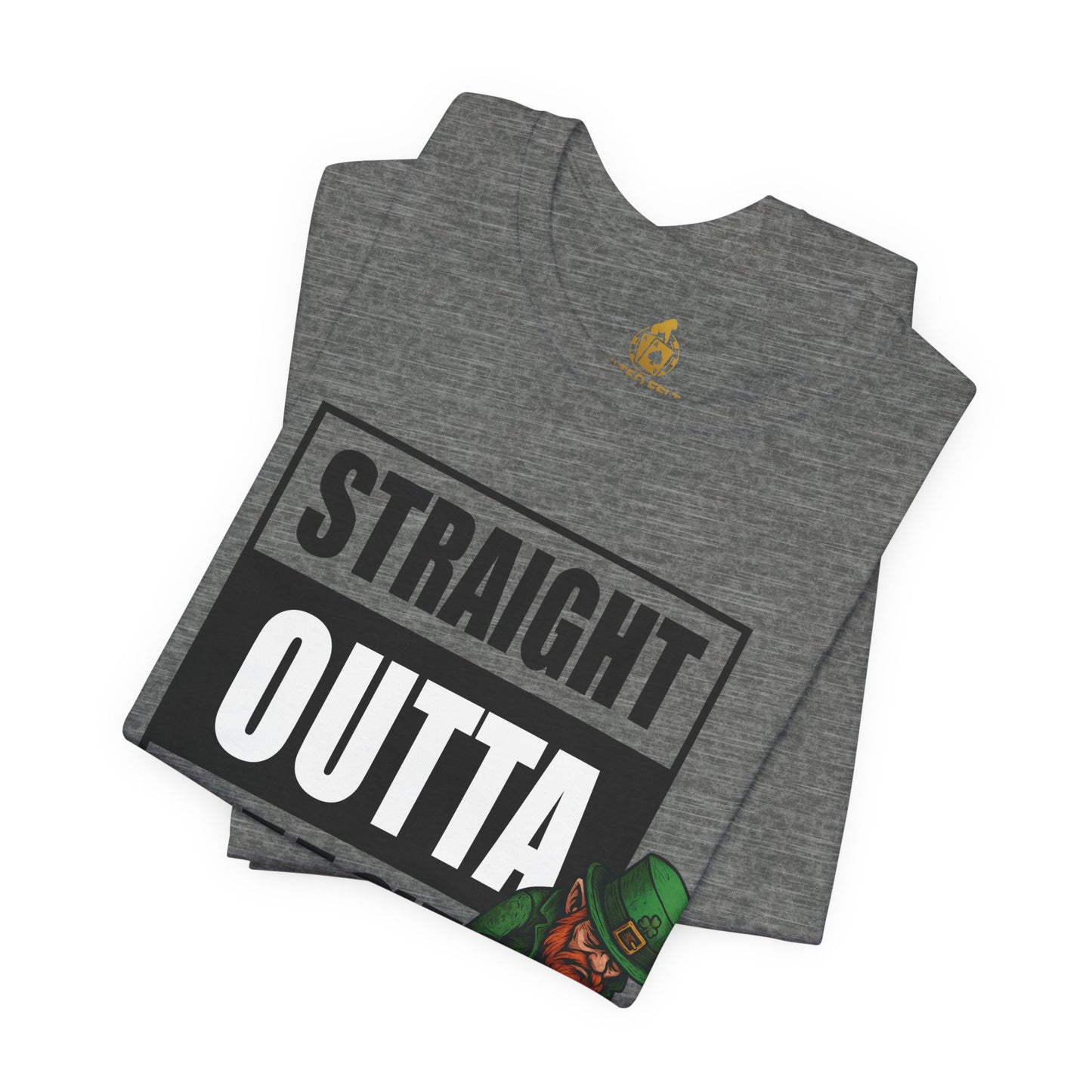 Straight Outta Luck Poker T-Shirt – Funny Leprechaun Poker Tee for Card Players | Tilted Felt Apparel