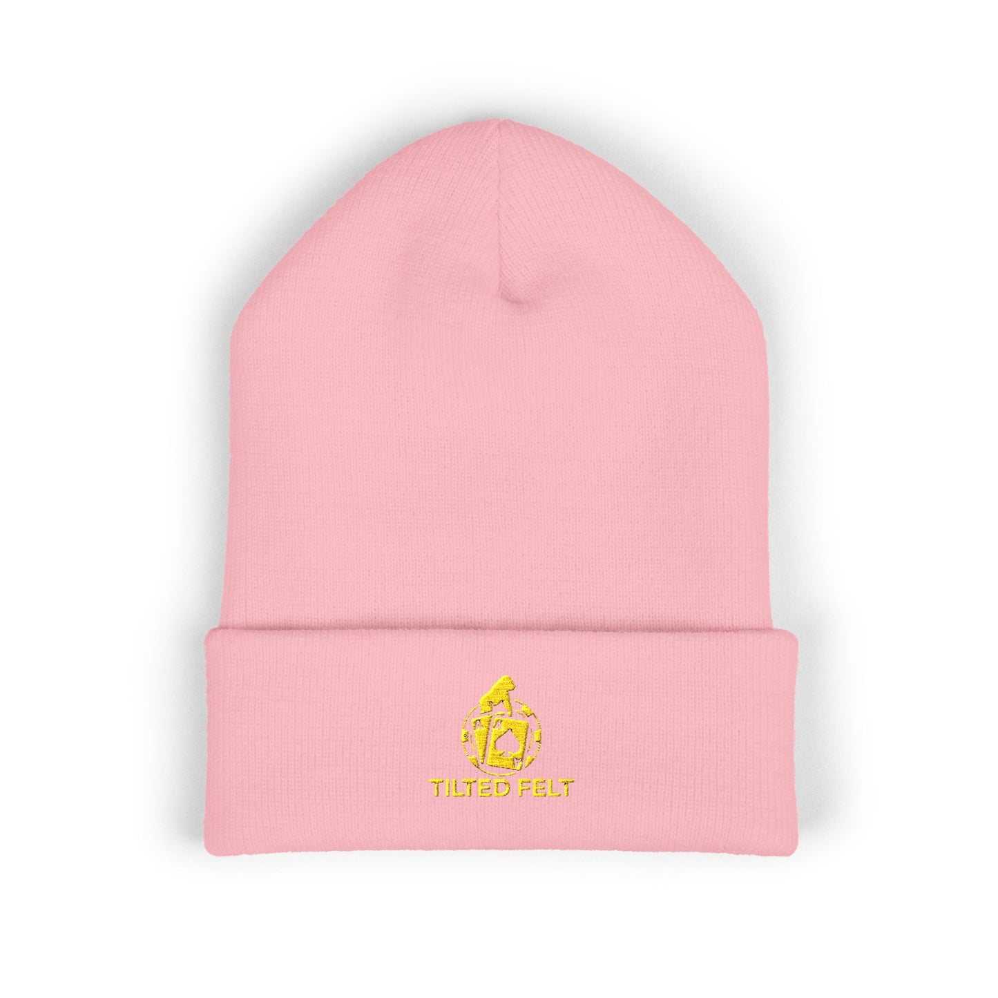 Tilted Felt Poker Embroidered Beanie – Premium Poker Player Knit Hat | Tilted Felt Apparel