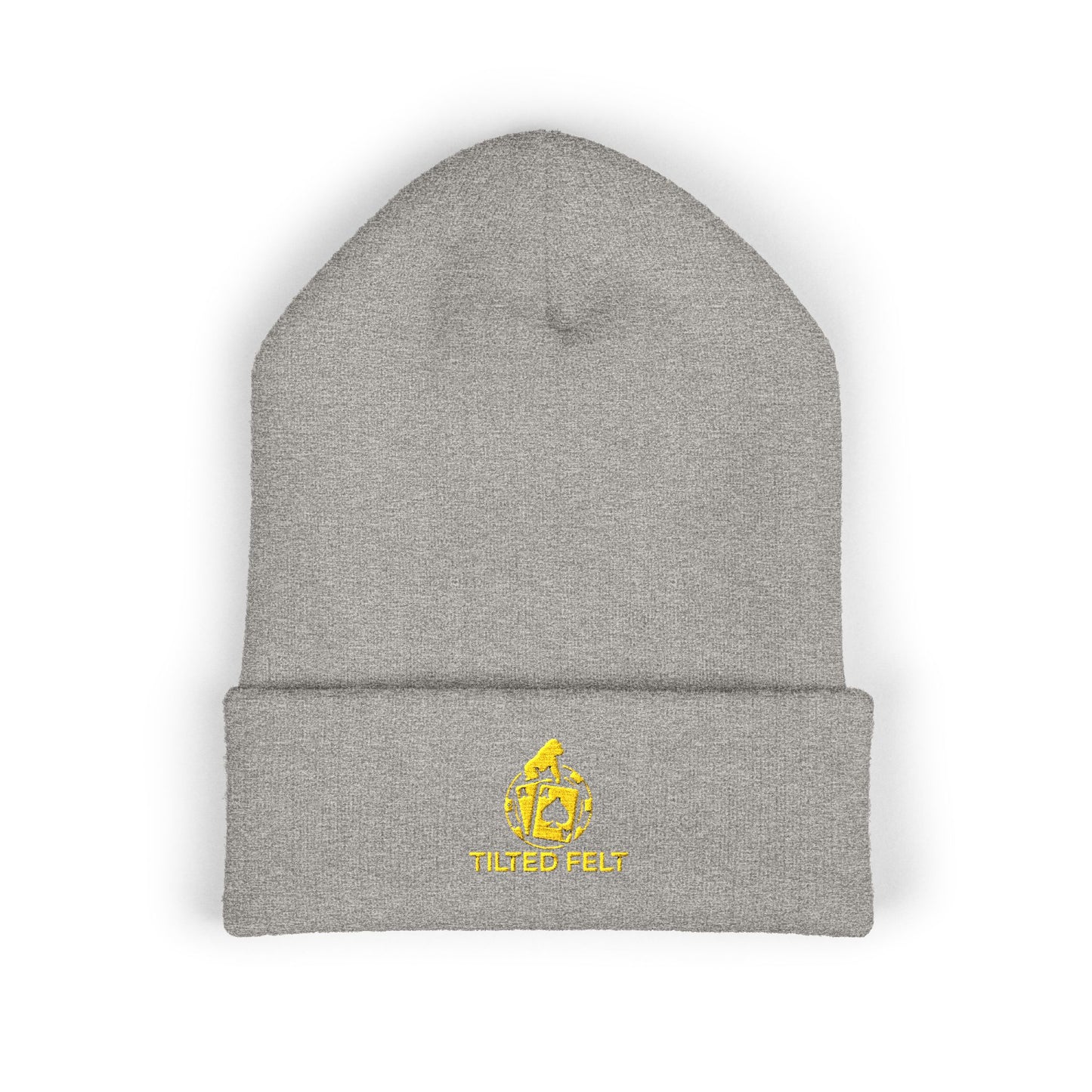 Tilted Felt Poker Embroidered Beanie – Premium Poker Player Knit Hat | Tilted Felt Apparel
