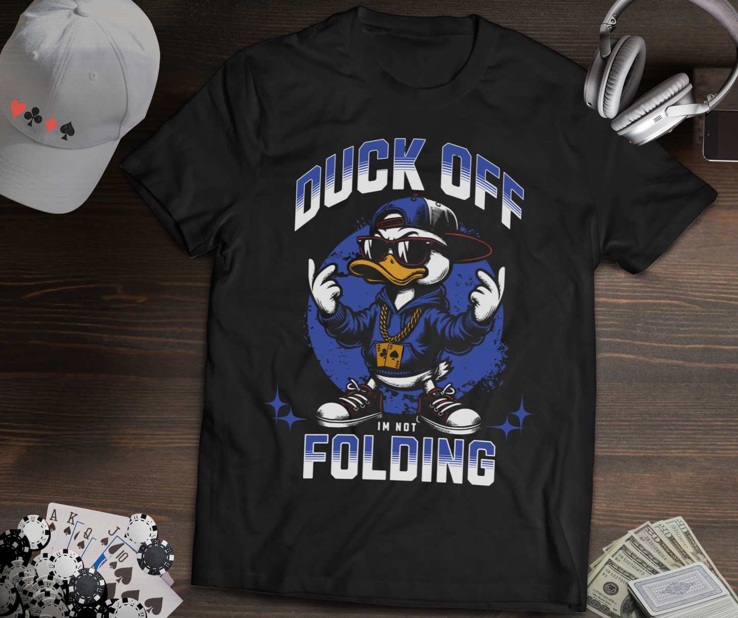 Duck Off Poker T-Shirt – Funny Pocket Deuces