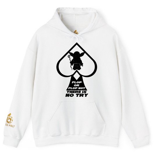 Flop or Flop Not Poker Hoodie – Funny Yoda-Inspired Poker Sweatshirt | Tilted Felt Apparel