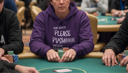 “Dear Dealer, Please Push” Poker Hoodie – Funny